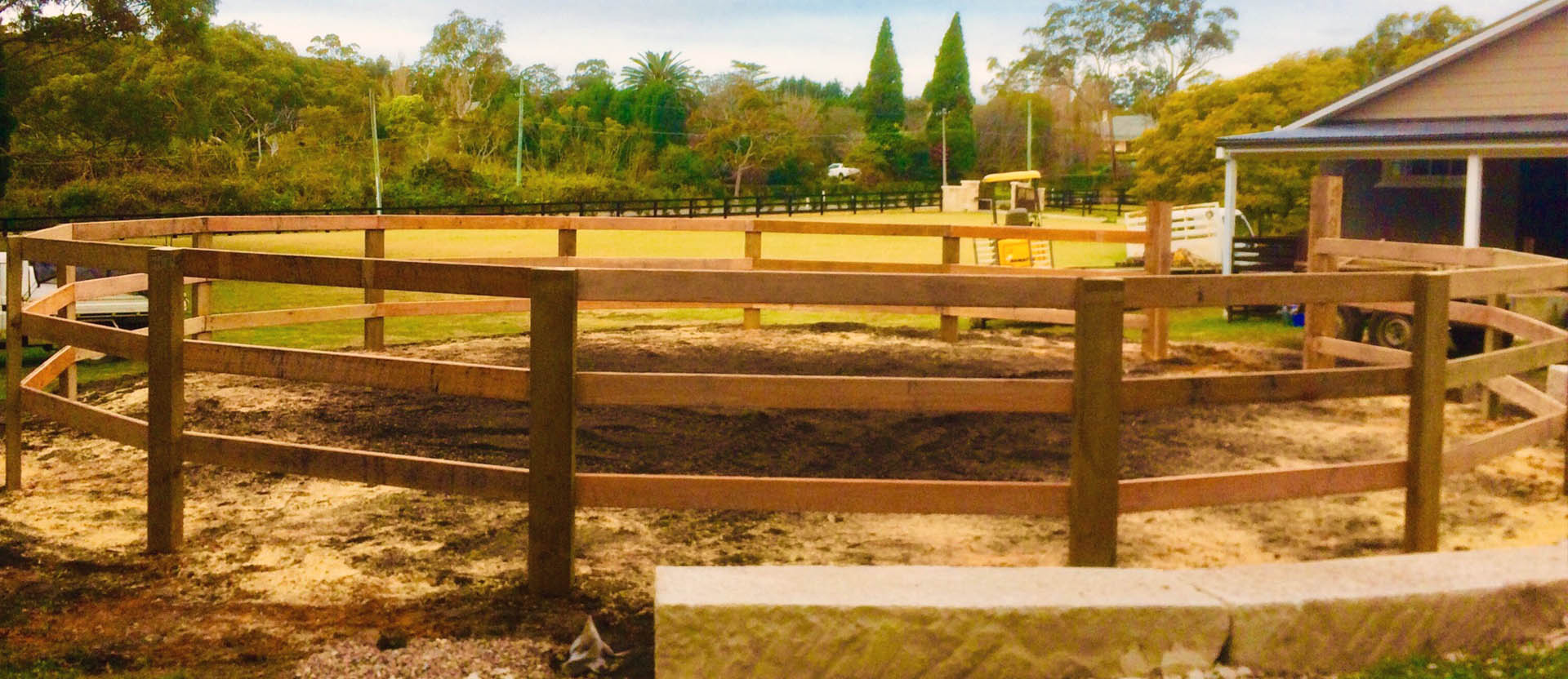 Timber Fence Horse Arena