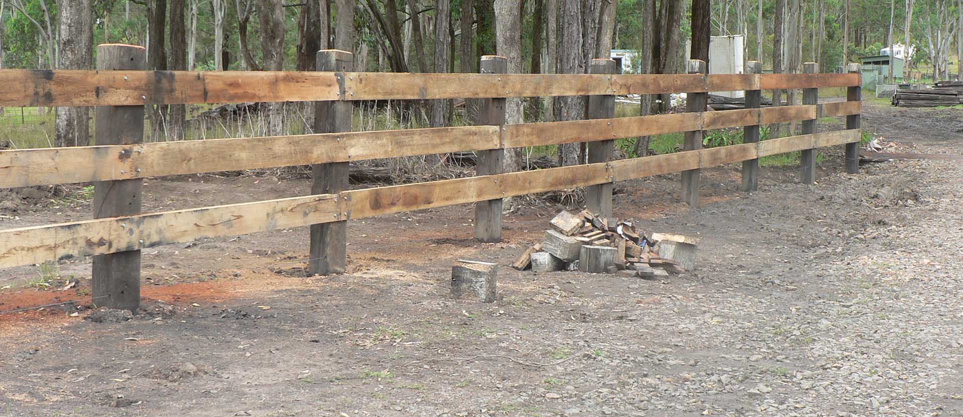 Timber Post Rail Fence